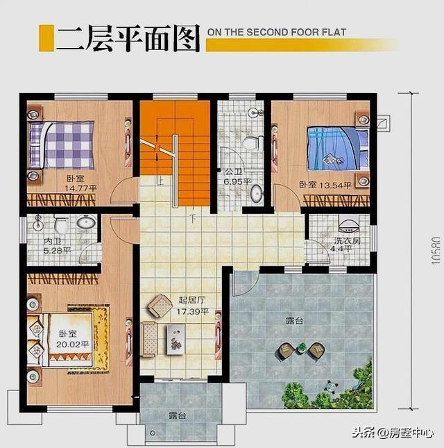 兩套占地120平的精致別墅設計圖，滿足所有地方對宅基地的限制