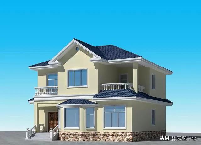 二層別墅設計圖，柴火房和車庫都有的歐式別墅，這才是農村該有的樣子