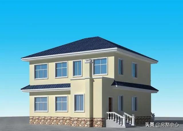 二層別墅設計圖，柴火房和車庫都有的歐式別墅，這才是農村該有的樣子