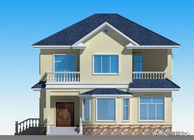 二層別墅設計圖，柴火房和車庫都有的歐式別墅，這才是農村該有的樣子