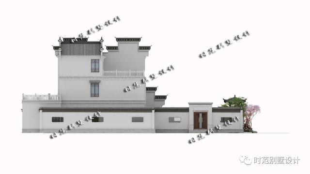 13x16米前庭后院三層中式別墅設計圖，挑空客廳，6室4廳完美農村生活