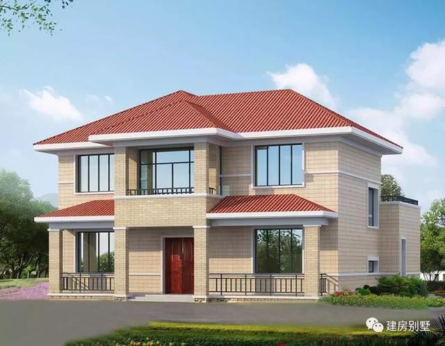 兩棟開間15米多的漂亮別墅設計圖，第一棟配堂屋、糧倉和茶室