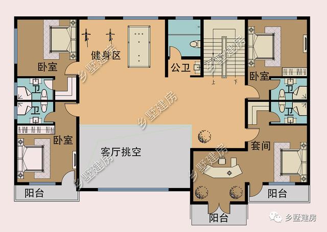 農村別墅設計圖外形簡潔，室內布局卻讓人大開眼界，城市別墅自愧不如！