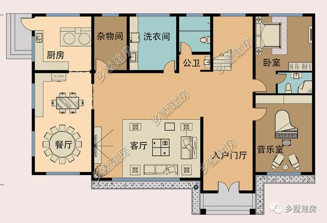 農村別墅設計圖外形簡潔，室內布局卻讓人大開眼界，城市別墅自愧不如！