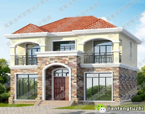 25萬內(nèi)二層小別墅設(shè)計(jì)施工圖，一款設(shè)計(jì)3家曬房！