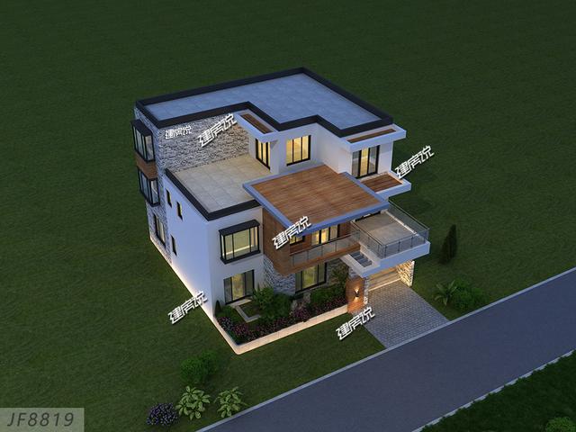 現代別墅設計圖，湖南富豪50萬建成村里獨一棟，從此風光無限