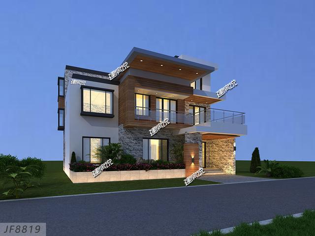 現代別墅設計圖，湖南富豪50萬建成村里獨一棟，從此風光無限