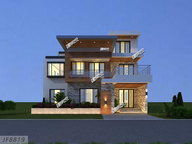 現代別墅設計圖，湖南富豪50萬建成村里獨一棟，從此風光無限