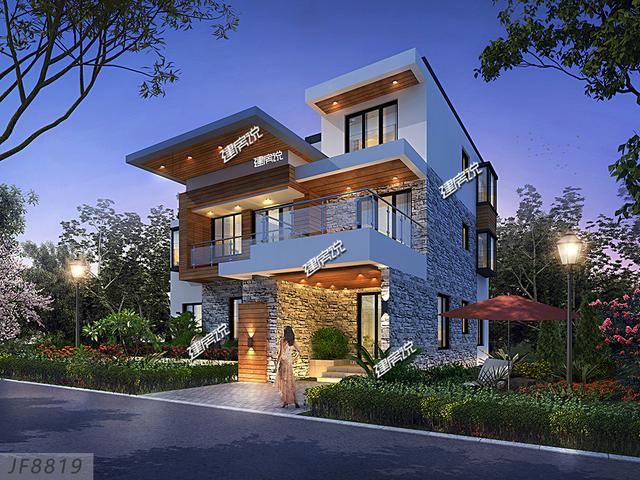 現代別墅設計圖，湖南富豪50萬建成村里獨一棟，從此風光無限