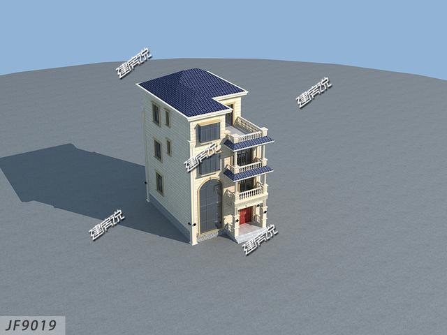 4層洋樓設計圖紙，湖南老板花50萬建了一棟，把村里的別墅都比下去了