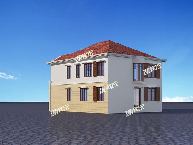 2層小洋樓設計圖，20萬建建成村里一枝花，圖紙快快收藏好了