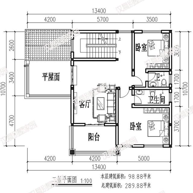 三層別墅設計圖，13.4X10.7米美觀又實用，建了全村都說好！