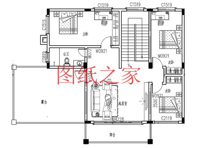 15X12米的二層別墅設(shè)計(jì)圖，造價(jià)30萬(wàn)美觀又實(shí)用，非常適合農(nóng)村建造！