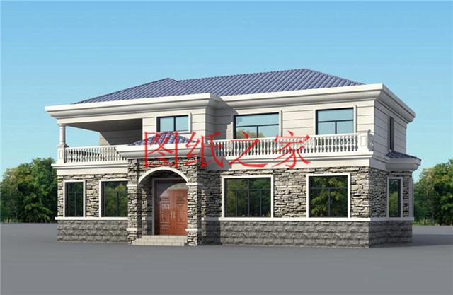 二層別墅設計設計圖推薦，主體造價30萬，全家人都能住下！