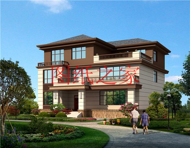 5套開間18米的三層別墅設計圖，寬敞明亮、利落大氣，非常實用！