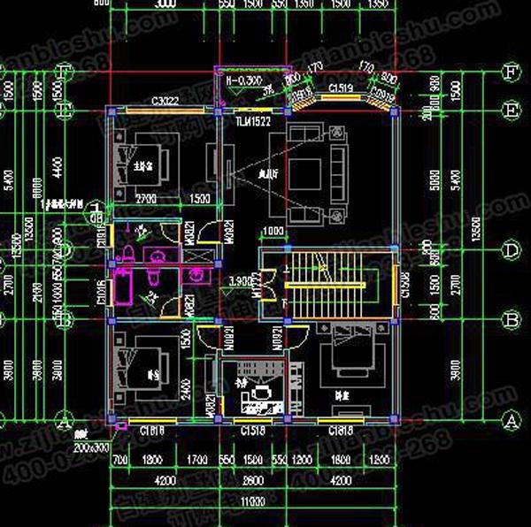 三層框架結(jié)構(gòu)帶車(chē)庫(kù)別墅設(shè)計(jì)圖，11×12米大氣實(shí)用適合農(nóng)村建造！