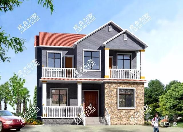 兩層別墅設計圖，十幾萬就能建，不想建一層預算又不高，正合適