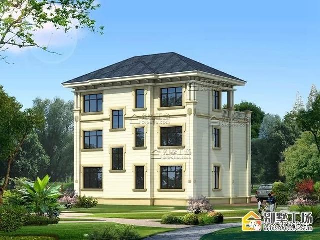 三層歐式別墅設計圖，12X13.2m，45萬造價“名利雙收”