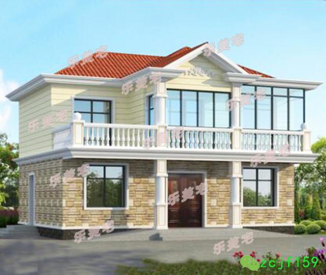 農(nóng)村二層自建別墅設(shè)計(jì)圖，12x12帶陽光花房