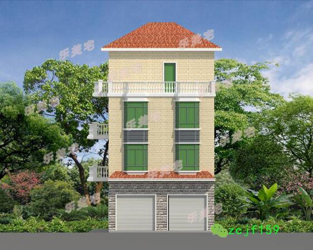 四層臨街商鋪設計圖，8x15.5米商住兩用！