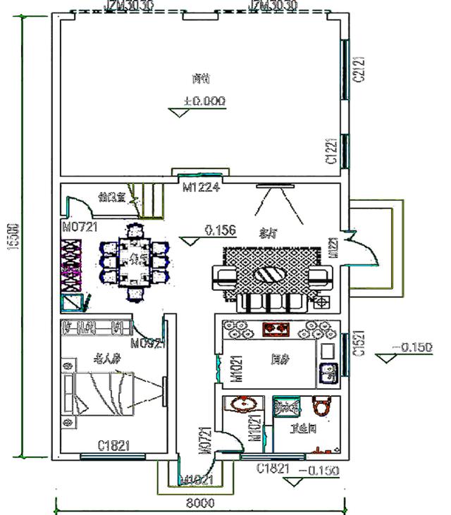 四層臨街商鋪設計圖，8x15.5米商住兩用！