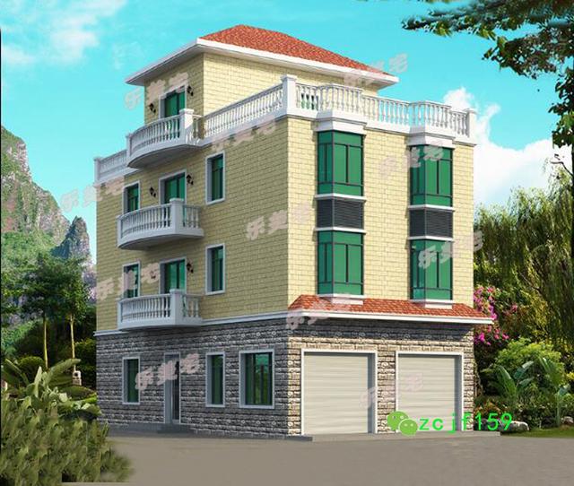 四層臨街商鋪設計圖，8x15.5米商住兩用！