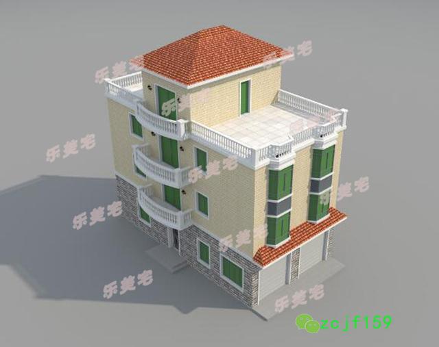 四層臨街商鋪設計圖，8x15.5米商住兩用！