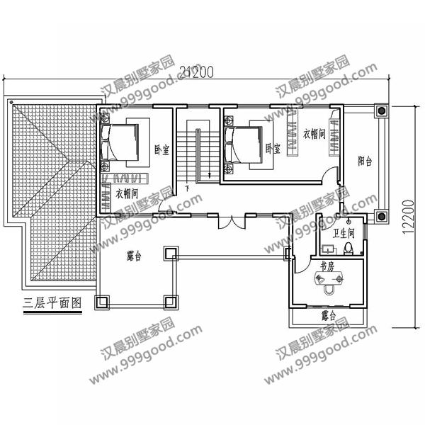 法式風格別墅設計圖，挑空客廳，拱形窗多露臺！