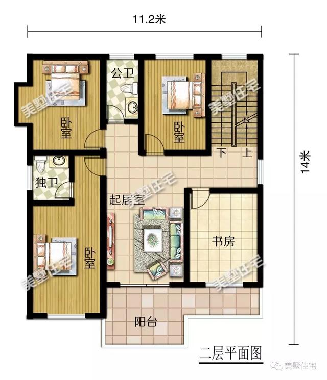現(xiàn)代風(fēng)美墅設(shè)計圖，開間11米還帶堂屋和神臺，個性時尚又接地氣