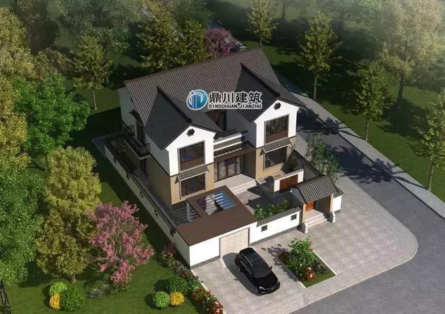 5套帶小院的中式小別墅設計圖，鐘靈毓秀宛若一幅山水畫