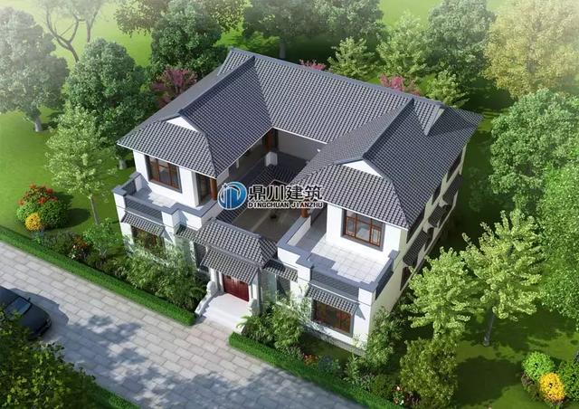 5套帶小院的中式小別墅設計圖，鐘靈毓秀宛若一幅山水畫