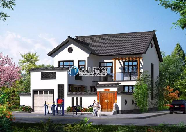 5套帶小院的中式小別墅設計圖，鐘靈毓秀宛若一幅山水畫