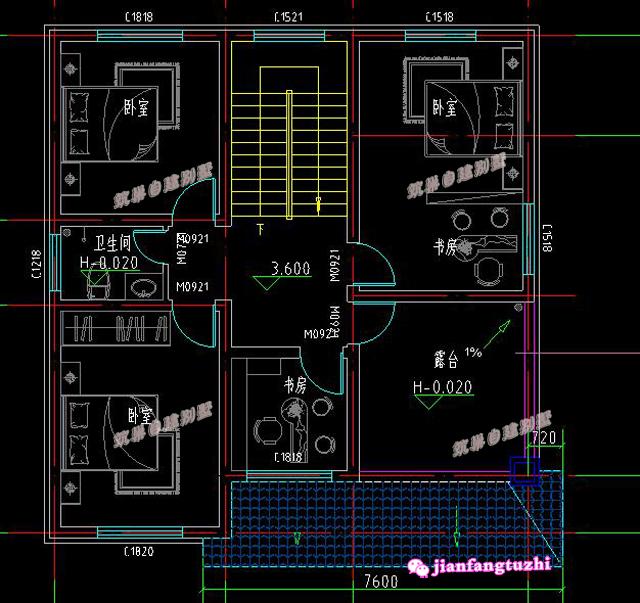 鄉村二層小別墅設計圖，建成案例圖與效果圖相似度99.9%
