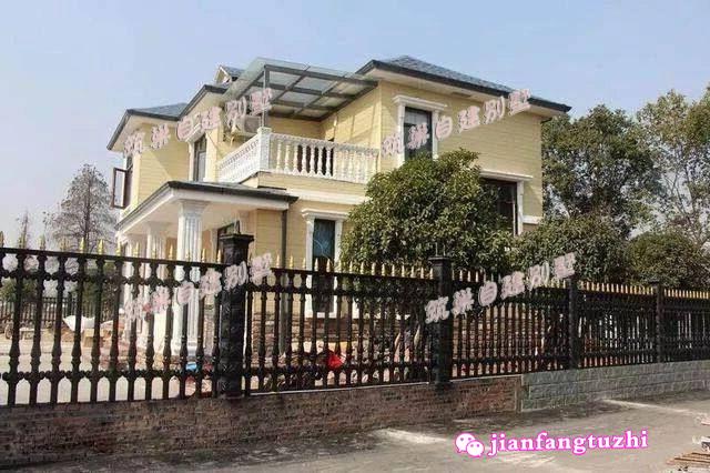 鄉村二層小別墅設計圖，建成案例圖與效果圖相似度99.9%