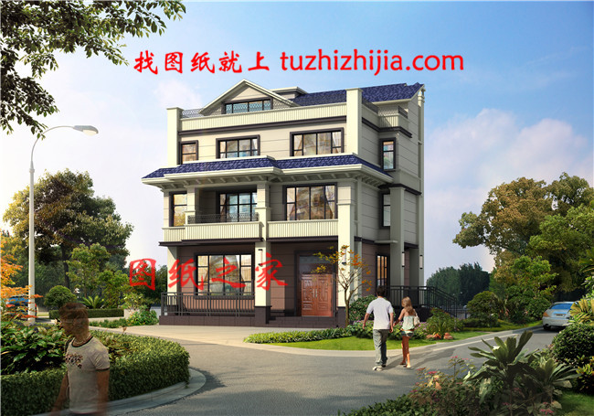 經(jīng)典實用95平米農(nóng)村自建四層小別墅，帶電梯