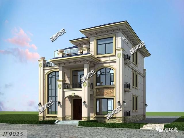 145㎡的3層別墅設計圖推薦，氣派又實用，建棟面子賺足了