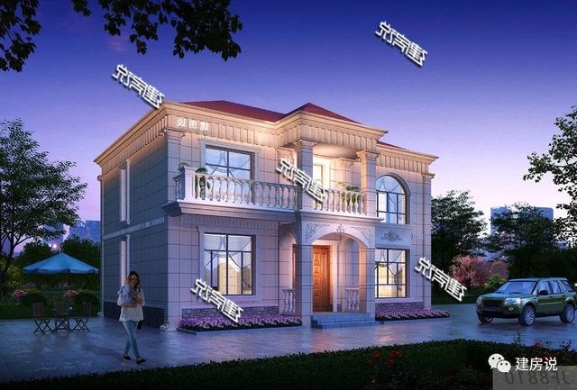 簡(jiǎn)潔二層別墅設(shè)計(jì)圖，戶型選得好，28萬(wàn)建出了50萬(wàn)的面子，賺大了