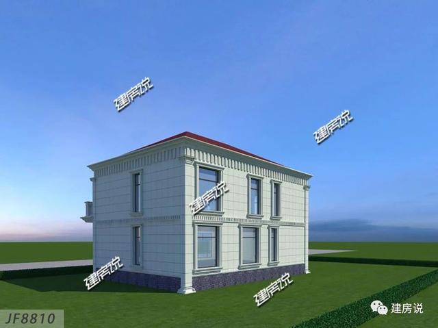 簡(jiǎn)潔二層別墅設(shè)計(jì)圖，戶型選得好，28萬(wàn)建出了50萬(wàn)的面子，賺大了