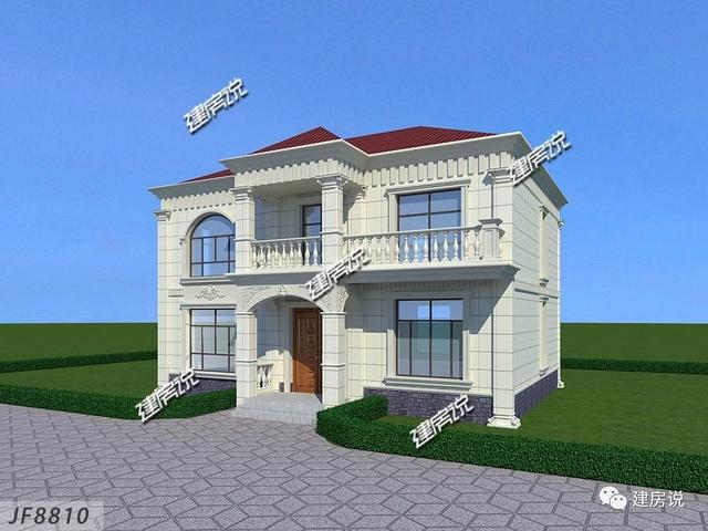 簡(jiǎn)潔二層別墅設(shè)計(jì)圖，戶型選得好，28萬(wàn)建出了50萬(wàn)的面子，賺大了