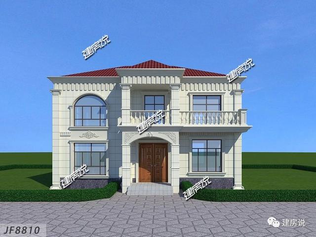 簡(jiǎn)潔二層別墅設(shè)計(jì)圖，戶型選得好，28萬(wàn)建出了50萬(wàn)的面子，賺大了