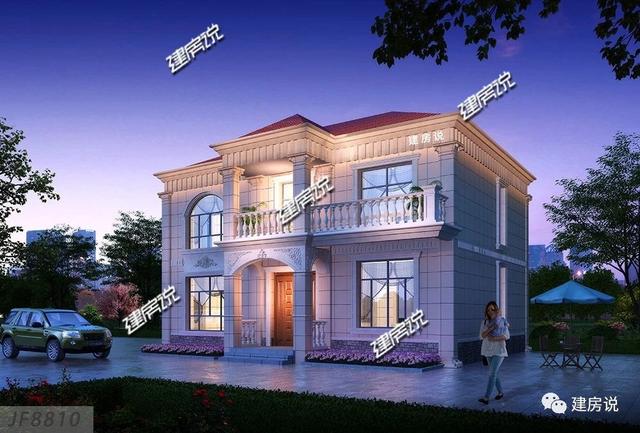 簡(jiǎn)潔二層別墅設(shè)計(jì)圖，戶型選得好，28萬(wàn)建出了50萬(wàn)的面子，賺大了