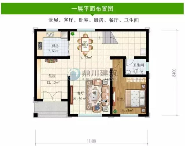 二層小別墅設計圖，進深8米，18萬造價經濟實用，農村都能建！