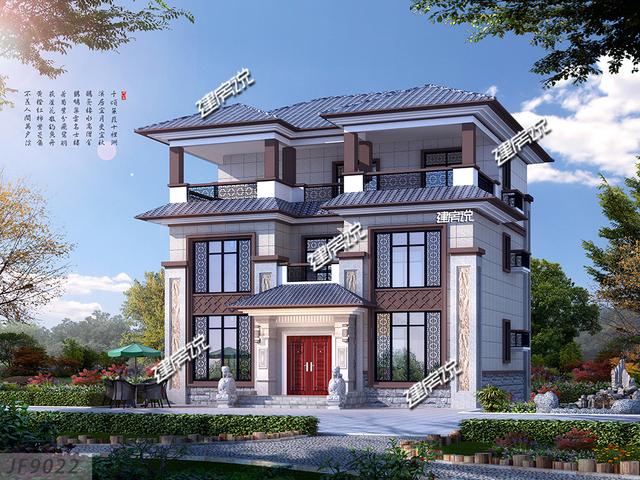 中式別墅設計圖，中式建筑才是最牛的，建一棟風光無限，人人艷羨不已