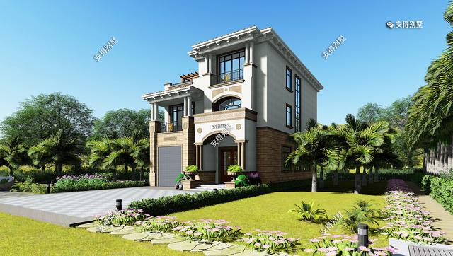 造價(jià)經(jīng)濟(jì)、平面實(shí)用的3層歐式別墅設(shè)計(jì)圖，回農(nóng)村建一棟，讓家人住豪宅