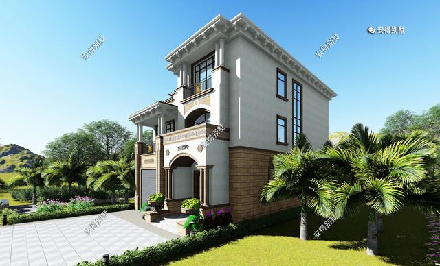 造價(jià)經(jīng)濟(jì)、平面實(shí)用的3層歐式別墅設(shè)計(jì)圖，回農(nóng)村建一棟，讓家人住豪宅