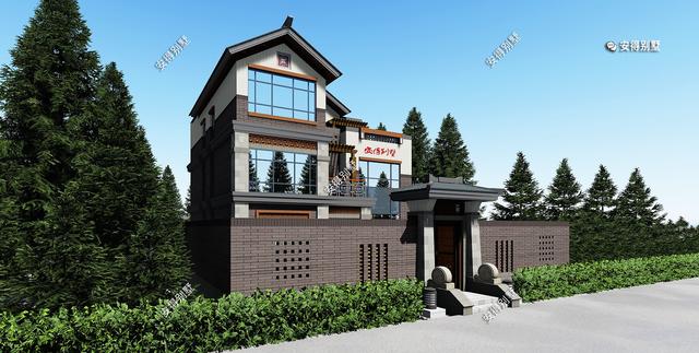 中式別墅設計圖，勝過四合院，樓中樓客廳7間臥室，親戚朋友都說好