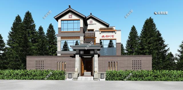 中式別墅設計圖，勝過四合院，樓中樓客廳7間臥室，親戚朋友都說好