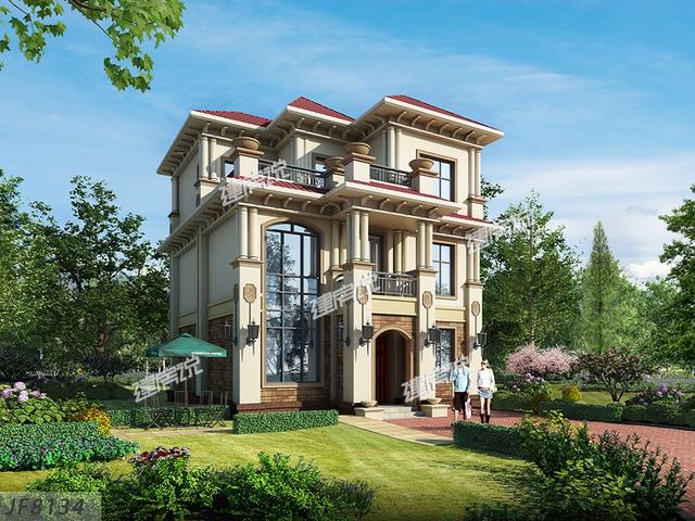 三層別墅設計圖，江西老表建了棟面寬僅9.5米，人人都夸氣派，成了全村焦點