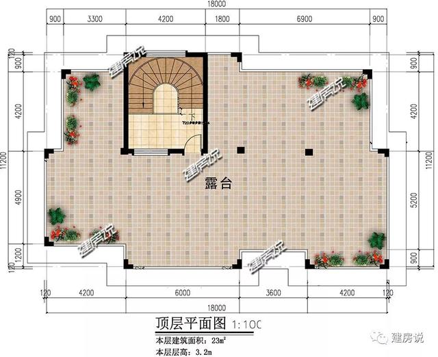 帶堂屋+大露臺的2層別墅設(shè)計圖，建棟人人羨慕又夸贊