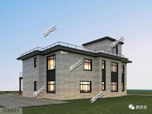 帶堂屋+大露臺的2層別墅設(shè)計圖，建棟人人羨慕又夸贊